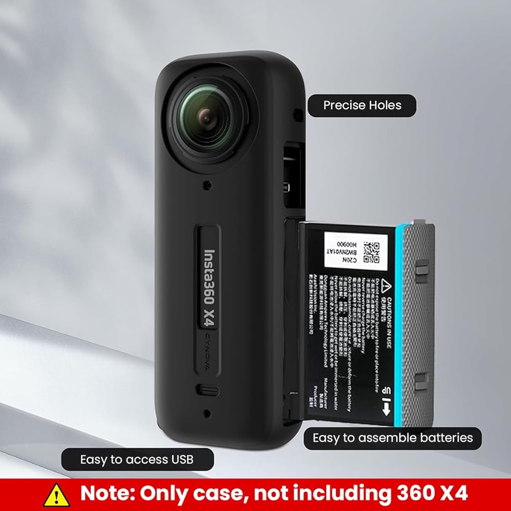 ZORBES 2Pcs Silicone Cover for Insta 360 X4 Silicone Lens Cover & Silicone Jacket Anti-Scratch Silicone Cover for Insta 360 X4 Waterproof Outdoor Silicone Skin Cover for Insta 360 X4 ZORBES 2Pcs Silicone Cover for Insta 360 X4 Silicone Lens Cover & Silicone Jacket Anti-Scratch Silicone Cover for Insta 360 X4 Waterproof Outdoor Silicone Skin Cover for Insta 360 X4